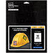 A package of Avery rectangular hard hat stickers with a yellow hard hat sticker on it.