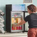 Avantco SC-52 Black Countertop Display Refrigerator with Swing Door Main Thumbnail 1