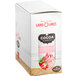 A white Land O Lakes box with a pink and white label for Strawberries and Creme White Chocolate Cocoa Mix.