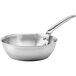 A de Buyer stainless steel saute pan with a handle and lid.