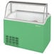 Turbo Air TIDC-47G-N 47" Green Low Curved Glass Ice Cream Dipping Cabinet Main Thumbnail 1