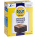 A box of Gold Medal chocolate cake mix on a table.