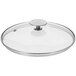 A de Buyer Choc Intense tempered glass lid with a metal handle.