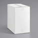 A white box with a lid on a gray background.