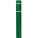 A green Innoplast BollardGard cover with white stripes on a pole.