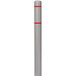 A grey Innoplast BollardGard pole with red stripes.