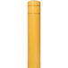 A yellow cylindrical object with yellow and black stripes.