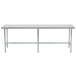 Advance Tabco TGLG-488 48" x 96" 14 Gauge Open Base Stainless Steel Commercial Work Table Main Thumbnail 1