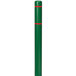 A green Innoplast BollardGard with red reflective stripes on a pole.