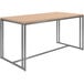 A Boutique Series nesting table with metal legs and a maple tone top.