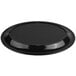A black oval melamine platter.