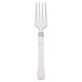 WNA Comet RFDFK480I Reflections Duet 7" Stainless Steel Look Heavy Weight Plastic Fork with Ivory Handle - 20/Pack Main Thumbnail 2
