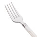 WNA Comet RFDFK480I Reflections Duet 7" Stainless Steel Look Heavy Weight Plastic Fork with Ivory Handle - 20/Pack Main Thumbnail 4
