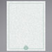 White menu paper with a green shell border.