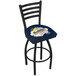 A Holland Bar Stool white swivel counter height bar stool with a Nashville Blue Jays logo on the seat.