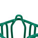 A green Microwire catering basket with 36 compartments.