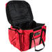 Rubbermaid FG9F4000RED ProServe Insulated Sandwich Delivery Bag Red Nylon 15" x 12" x 12" Main Thumbnail 4