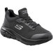 A black Skechers Serena Arch Fit athletic shoe.