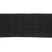 A black fabric seat belt with a buckle on it.