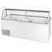 Turbo Air TIDC-91W-N White 91" Low Curved Glass Ice Cream Dipping Cabinet Main Thumbnail 1