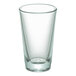 A clear, rim-tempered 14 oz. mixing glass.