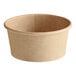 A brown paper bowl with a white background.