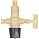 A T&S brass thermostatic mixing valve with cold bypass tee.