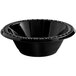 A black Huhtamaki Chinet disposable plastic bowl.