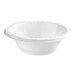 A white Huhtamaki Chinet plastic bowl with a small rim.