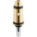 A gold and black metal Chicago Faucets 1-099XKCDAB right hand ceramic cartridge.