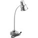 An Avantco stainless steel countertop heat lamp with a cord.