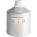A white plastic gallon container of LorAnn Oils All-Natural Orange Super Strength Flavor with a white cap and label.