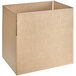 A Lavex corrugated cardboard shipping box with the top open.