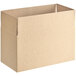 A close-up of a Lavex cardboard shipping box with a lid open.