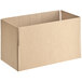 A brown Lavex cardboard shipping box with the lid open.