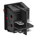 A black electrical switch for Noble Products Heavy-Duty Electric Glass Washers with red buttons and lights.