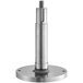 A stainless steel metal bowl shaft with a screw on top.