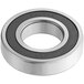 A close up of an Estella stainless steel bearing with a black rubber ring.