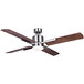 A Canarm Loxley ceiling fan with LED light and wood blades.