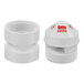 A white plastic Oatey Sure-Vent pipe fitting with a red cap.