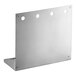 A stainless steel Regency wall mount drip tray with holes.