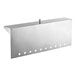 A silver metal rectangular Regency wall mount with holes.