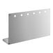 A white rectangular stainless steel wall mount with holes.