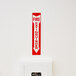 Buckeye Glow-In-The-Dark Fire Extinguisher Adhesive Label - Red and White, 18" x 4" Main Thumbnail 1