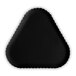 A black triangular polycarbonate plate.