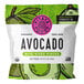 A bag of Pitaya Foods IQF Organic Avocado pieces with a white and green label.