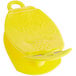 A yellow rectangular CrewSafe Viper Pro bag opener with a hole in the middle and a handle.