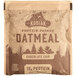 A brown and white Kodiak Cakes chocolate chip oatmeal packet.