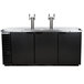 Beverage-Air DD78HC-1-B (2) Double Tap Kegerator Beer Dispenser - Black, (4) 1/2 Keg Capacity Main Thumbnail 5