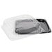 Sabert C9616 UltraStack 16" Square Disposable Deli Platter / Catering Tray with High Dome Lid   - 25/Case Main Thumbnail 6